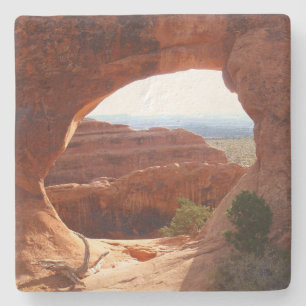 Posavasos De Piedra Arco de partición I en el Parque Nacional Arches