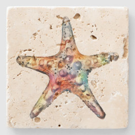 Posavasos De Piedra Arco iris de las estrellas de mar