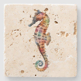Posavasos De Piedra Arco iris del Seahorse