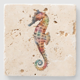Posavasos De Piedra Arco iris del Seahorse
