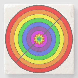 Posavasos De Piedra Arcoiris colorido
