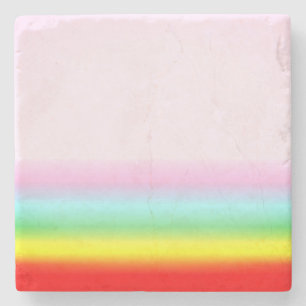 Posavasos De Piedra Arcoiris en escayola rosa de piedra de cielo, Posa