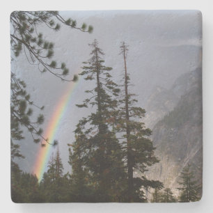 Posavasos De Piedra Arcoiris en Yosemite Park California Square Coaste