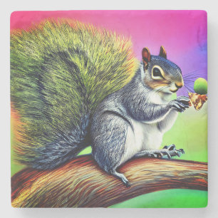 Posavasos De Piedra Ardilla Cuta en la rama-47563