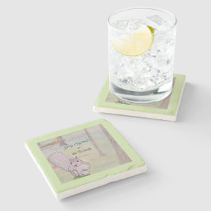 Posavasos De Piedra Ardilla Gris en el Bosque
