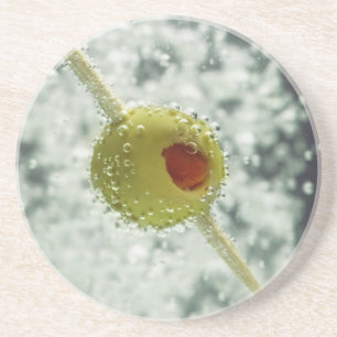 Posavasos de piedra arenisca de aceituna Martini