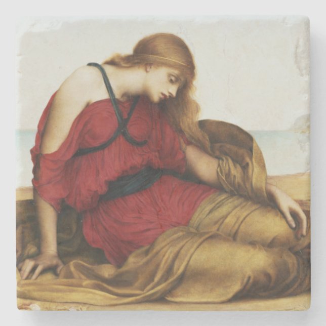 Posavasos De Piedra Ariadne en Naxos (Mito griego clásico) (Anverso)