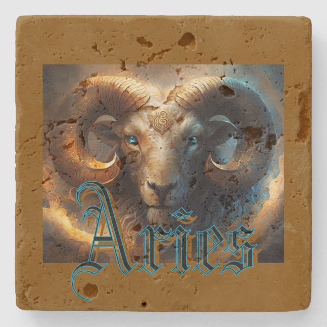 Posavasos De Piedra Aries (Anverso)