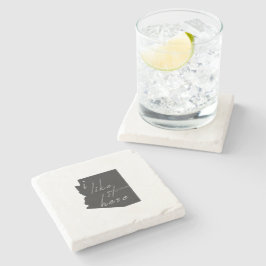 Posavasos De Piedra Arizona Shapp Me Gusta Aquí Negro