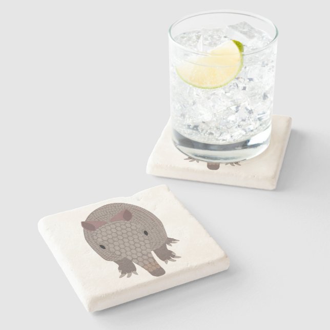 Posavasos De Piedra Armadillo Stone Coaster (Lateral)