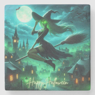 Posavasos De Piedra Aroma verde espumoso bruja Halloween