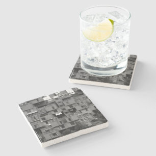 Posavasos De Piedra Arquitectura en blanco y negro 