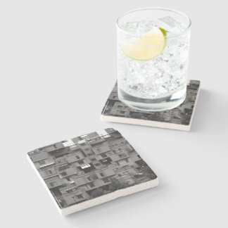 Posavasos De Piedra Arquitectura en blanco y negro 