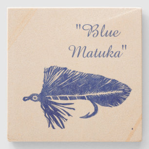 Posavasos De Piedra Arreglo de mosca azul Matuka y arte de racionamien