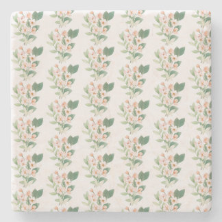 Posavasos De Piedra Arreglo floral retro suave