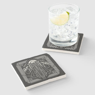 Posavasos De Piedra Art Deco