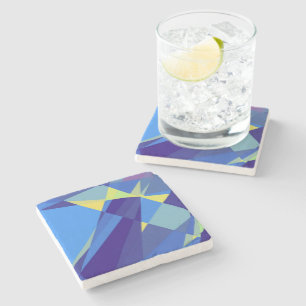 Posavasos De Piedra Arte abstracto de mosaico