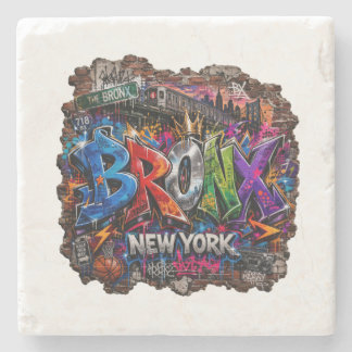 Posavasos De Piedra Arte callejero urbano de grafiti del Bronx Nueva Y