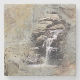 Posavasos De Piedra Arte de cascada rocosa