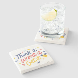 Posavasos De Piedra Arte de citas motivacionales