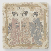 Arte de Collage Ukiyoe Elegante – Estilo de Bellez
