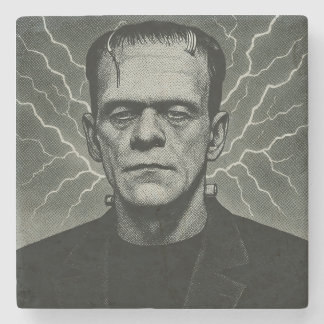 Posavasos De Piedra Arte de electricidad Frankenstein