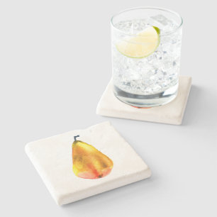 Posavasos De Piedra Arte de frutas Golden Pear