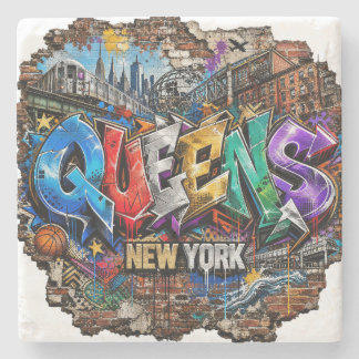 Posavasos De Piedra Arte de graffiti de Queens Nueva York