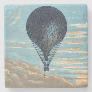 Posavasos De Piedra Arte de guardería de globo aerostático vintage cie