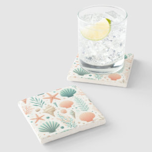 Posavasos De Piedra Arte de la concha costera