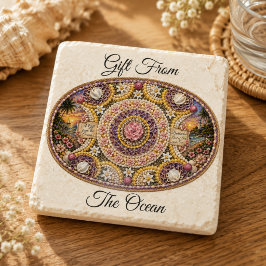 Posavasos De Piedra Arte de la Diosa Espiritual del Océano Nautilus