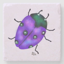 POSAVASOS DE PIEDRA ARTE DE LADYBUG