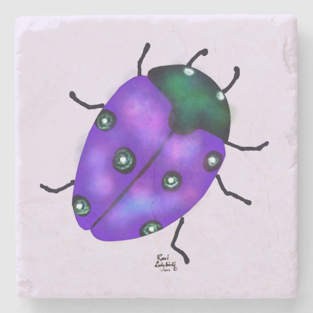 POSAVASOS DE PIEDRA ARTE DE LADYBUG (Anverso)