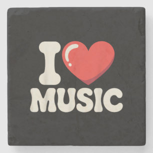 Posavasos De Piedra Arte de música divertida para hombres y mujeres co