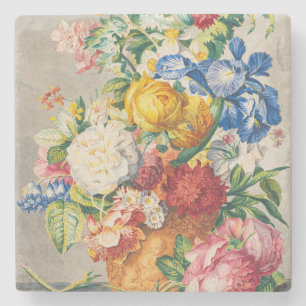 Posavasos De Piedra Arte de Pared Botánico Floral Pastel Elegante Vint