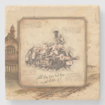 Arte de tren de vapor / locomotora vintage. Regalo