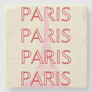 Posavasos De Piedra Arte de viajes en París, arte de viajes, perrito,