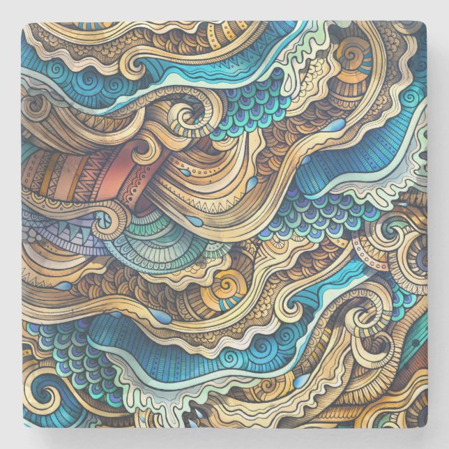 Posavasos De Piedra Arte de vintage (Anverso)