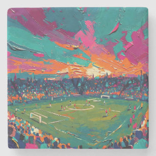 Posavasos De Piedra Arte del Fútbol (#1)