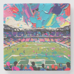 Posavasos De Piedra Arte del Fútbol (#3)