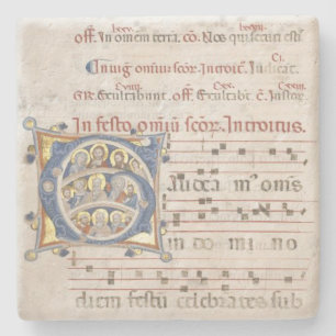 Posavasos De Piedra arte del manuscrito de la biblia