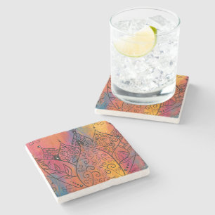 Posavasos De Piedra Arte floral de bonito