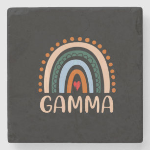 Posavasos De Piedra Arte Madre Gamma Rainbow Grandma Cute Cumpleaños