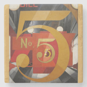 Posavasos De Piedra Arte moderno Cubista Demuth Figura 5 en Oro