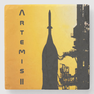 Posavasos De Piedra Artemis II hacia la plataforma de lanzamiento