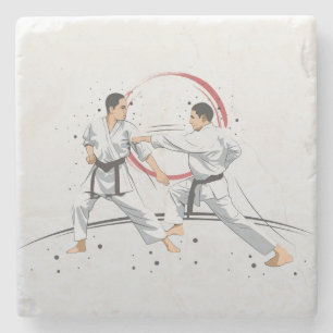 Posavasos De Piedra Artes marciales karate luchan o esparcen