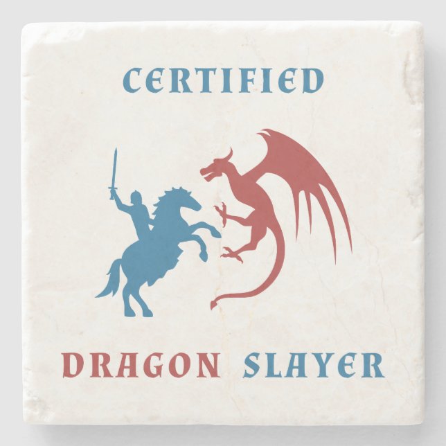 Posavasos De Piedra Asesino certificado del dragón (Anverso)