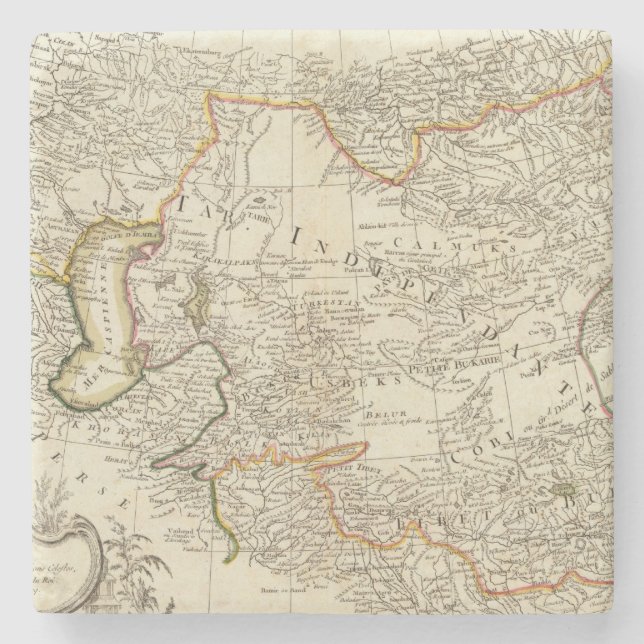 Posavasos De Piedra Asia Central 2 (Anverso)