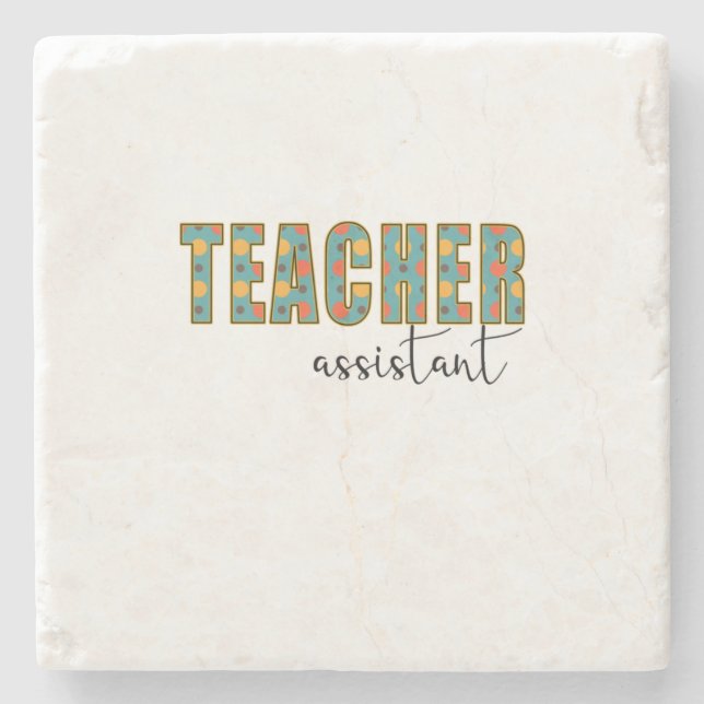 Posavasos De Piedra Asistente de profesores de arte (Anverso)