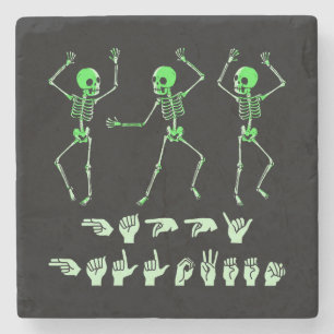 Posavasos De Piedra ASL Happy Halloween I - Temporada de fantasía
